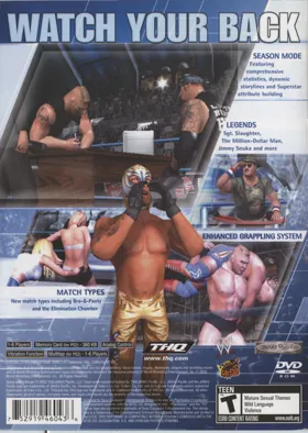 WWE SmackDown! Here Comes the Pain box cover back